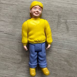 Vintage 2000 Childcraft Boy Son Brother Figure Doll Yellow Hat & Sweatshirt
